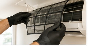 Rengøring og service af varmepumpens filter